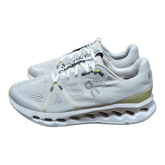 ON RUNNING Cloudsurfer 'White/Sand' Running Shoes Size 10 - Picture 3 of 9